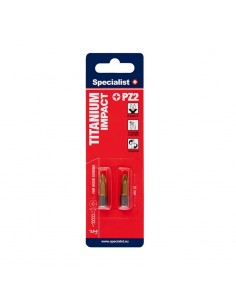 #31747 [24-2-058] SPECIALIST+ screwdriver bit TITANIUM, PZ2, 25 mm, 2 pcs