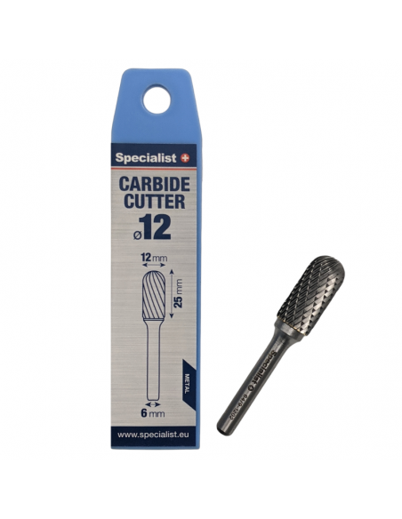 #31833 [64-9-1202] SPECIALIST+ carbide rotary burr, WRC 12x25x6 mm