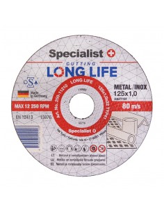 #31753 [250-11210] SPECIALIST+ metal cutting disc LONG LIFE, 125x1x22 mm
