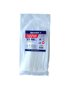 #31709 [81-3-2140B] SPECIALIST+ nylon cable ties, white, 2.5x150 mm, 100 pcs