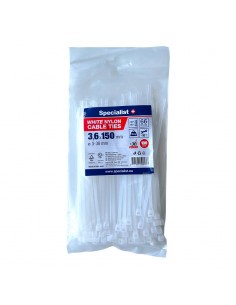 #31715 [81-3-3140B] SPECIALIST+ nylon cable ties, white, 3.6x150 mm, 100 pcs