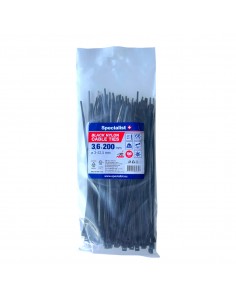 #31718 [81-3-3202J] SPECIALIST+ nylon cable ties, black, 3.6x200 mm, 100 pcs