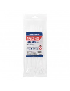 #31721 [81-3-4200B] SPECIALIST+ nylon cable ties, white, 4.6x200 mm, 100 pcs