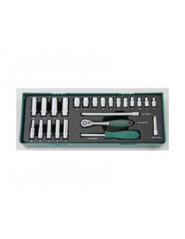 Modul do zásobníka plastový - Sada hlavíc 1/4" 25-