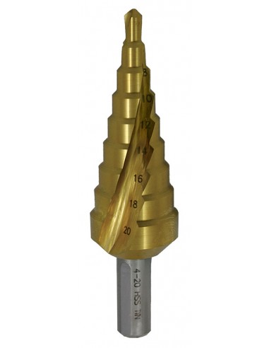 Vrták stupňovitý HSS TiN 4-20mm/9st.