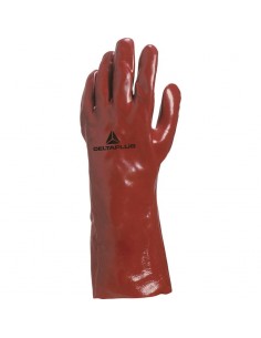 Rukavice PVC7335 - celomáčané bavlna/PVC, dlhé 35c
